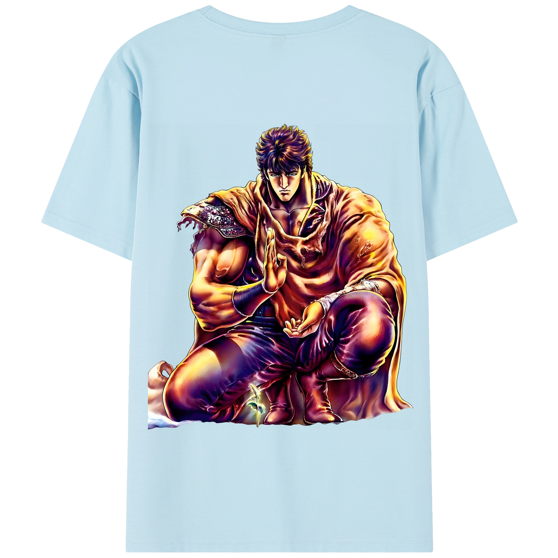 （画像用） 北斗の拳 Fist of the North Star 綿100％半袖Tシャツ（背面プリント）